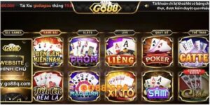 Các loại trò chơi nổi bật khi tải game đánh bài online GO88