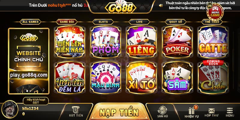 Hướng dẫn tham gia game bài Go88
