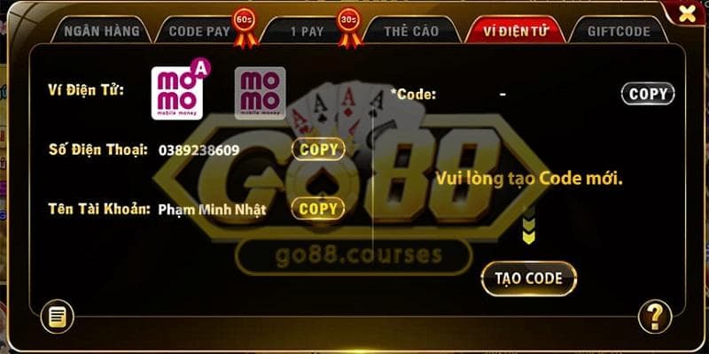 Những mẹo hay khi rút tiền GO88 Momo