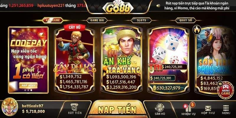 Những ưu điểm nổi bật của nhà cái tài xỉu Go88